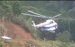 Máy bay đã thả được lương thực xuống xã Phước Lộc tiếp tế cho người dân