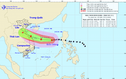 Bão số 13 Vamco giật cấp 15, cách quần đảo Hoàng Sa 450km