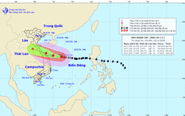 Bão Vamco cách Đà Nẵng - Thừa Thiên Huế khoảng 390km