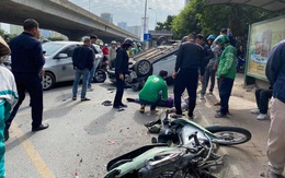 Tai nạn liên hoàn trên đường Phạm Hùng, 2 người bị thương