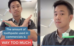 Dùng bao nhiêu kem đánh răng thì đủ? Một nha sĩ đã đăng tải một video giúp giải đáp câu hỏi này