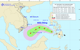 Vùng áp thấp đã mạnh lên thành áp thấp nhiệt đới giật cấp 9