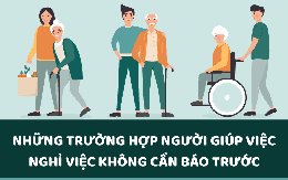 Infographic: Những trường hợp người giúp việc nghỉ việc không cần báo trước