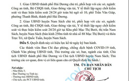 Thiết lập vùng phong tỏa cách ly y tế toàn bộ thôn Trực Trì từ 0h ngày 17/8