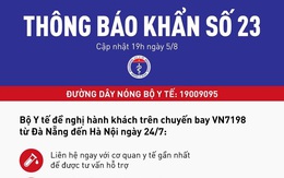 Khẩn: Truy tìm hành khách trên chuyến bay VN7198 từ Đà Nẵng ra Hà Nội