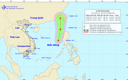 Vùng áp thấp trên biển Đông đã mạnh lên thành áp thấp nhiệt đới
