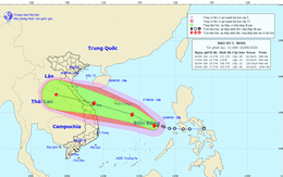 Bão số 5 di chuyển nhanh, hướng vào Quảng Bình - Đà Nẵng