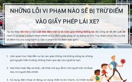 Những lỗi vi phạm nào sẽ bị trừ điểm vào Giấy phép lái xe?