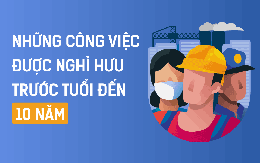 Infographic: Những công việc được nghỉ hưu trước tuổi đến 10 năm