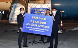 Hơn 1,5 triệu liều vaccine  AstraZeneca do Nhật Bản viện trợ về đến sân bay Nội Bài