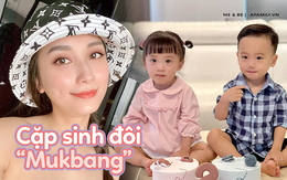 Cặp sinh đôi 2 tuổi và clip Mukbang ăn cả thế giới khiến ai cũng mê, cách cho con ăn của mẹ xinh đẹp đặc biệt gây chú ý