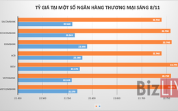 Tỷ giá trung tâm tiếp tục đi xuống, giá USD các ngân hàng bình ổn sau tuần biến động