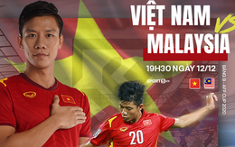 ĐT Việt Nam vs ĐT Malaysia, 19h30 ngày 12/12: Chung kết sớm của bảng B AFF Cup