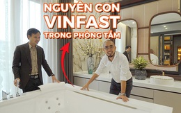 Cách đại gia Thái Nguyên chơi lớn, mang cả con xe "VinFast" vào nhà tắm
