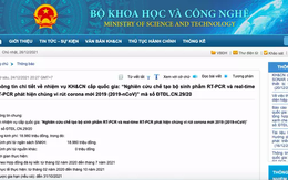 Bộ KH-CN thông tin chi tiết về bộ kit xét nghiệm của Công ty Việt Á