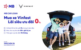 Mua xe Vinfast với lãi suất vay ưu đãi 0% của MB