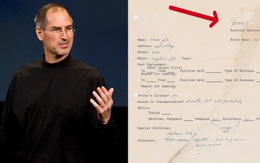 Đơn xin việc của Steve Jobs thời còn là "chiếc chiếu mới" được bán với mức giá không tưởng