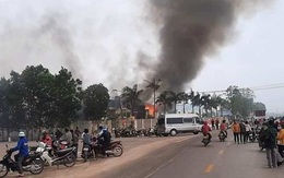 Cháy lớn tại nhà máy may IVORY ở Thanh Hóa