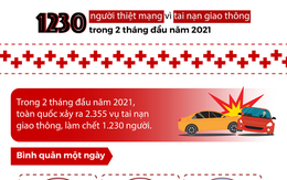 1.230 người thiệt mạng vì tai nạn giao thông trong 2 tháng đầu năm 2021