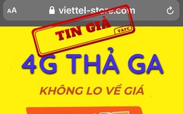 Giả mạo tên và hình ảnh của Viettel để rao bán SIM 4G