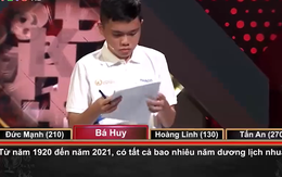 Câu hỏi Olympia dễ ợt nhưng không ai trả lời đúng: Từ 1920 đến 2021 có bao nhiêu năm nhuận?