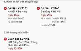 Bộ Y tế khẩn tìm hành khách 2 chuyến bay Hà Nội - Đà Nẵng và người đến quán bar Sunny