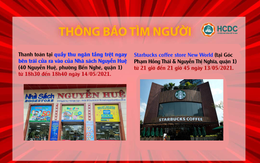Thông báo khẩn: TPHCM tìm người đến Nhà sách Nguyễn Huệ, Starbucks quận 1