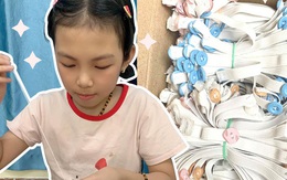 Bé gái 9 tuổi trắng đêm tự tay làm 500 chiếc "tai giả" gửi đến các y bác sĩ Bắc Giang