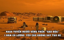 NASA tuyển người sống thử trên "sao Hỏa" 1 năm có trả lương, yêu cầu quan trọng là không say tàu xe