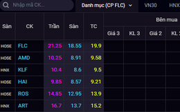 ROS "chồng chất" bán sàn gần 13% lượng cổ phần đang lưu hành, loạt cổ phiếu "họ FLC" giảm sàn trắng bên mua
