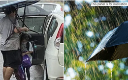 Malaysia: Bức ảnh người mẹ 'che ô' cho con khiến nhiều người xúc động