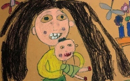 Giật mình "xỉu ngang" với các bức tranh trẻ con vẽ tặng mẹ nhân ngày 20/10