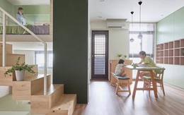 Ngôi nhà 40m² màu xanh matcha với thiết kế tầng lửng xinh yêu của gia đình trẻ