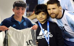 Cậu bé đặc biệt được Messi nhận làm con đỡ đầu: Lý lịch cực khủng, lớn lên phổng phao, được kỳ vọng tiếp nối sự nghiệp của 2 người cha vĩ đại