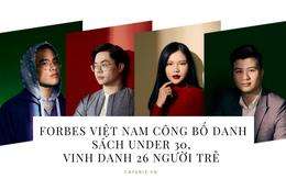 Forbes Việt Nam công bố danh sách under 30, vinh danh Rapper G-Ducky, CEO kỳ lân Sky Mavis, Founder TopCV, T.U.N.G Dining…