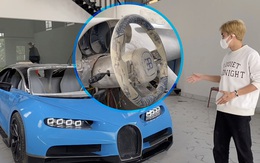 Nhóm bạn trẻ Quảng Ninh hoàn thiện nội thất 'siêu phẩm' Bugatti Chiron: Ghế chỉnh điện, đồng hồ Toyota, vô-lăng tích hợp chức năng