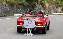 Xe cưới của Ngô Thanh Vân hoá ra là Fiat 124 Sport Spider mà Ông Cao Thắng từng cầm lái tới rước Đông Nhi 3 năm trước