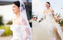 Cô dâu Minh Hằng xuất sắc: Váy cưới gợi cảm nhưng tinh tế, trang điểm tươi tắn xinh đẹp phát mê