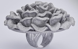 Chiếc nhẫn hình nấm lập kỷ lục Guiness được gắn nhiều kim cương nhất thế giới