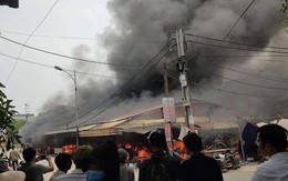 Cháy ngùn ngụt tại chợ Trưng Trắc, Hưng Yên