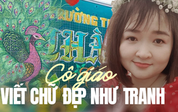 Cô giáo tiểu học khoe tài viết chữ "rồng bay phượng múa", dùng phấn bảng mà đẹp như vẽ tranh