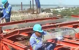 Thi công cầu Mỹ Thuận 2 xuyên Tết