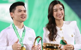 Hoa hậu Mỹ Linh: 'Mong đội bóng của ông xã làm nên lịch sử ở Siêu cúp'