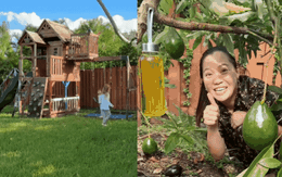 Cô gái Bến Tre “flex” vườn xịn ở Mỹ: Chứa cả khu vui chơi mini, thu hoạch trái cây cũng có nửa triệu người xem