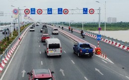 Phân luồng giao thông cho cầu Vĩnh Tuy được mở rộng hoàn thiện