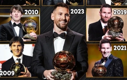 Messi là người đàn ông hạnh phúc nhất hôm nay: Một tay ôm Quả bóng vàng, một tay ôm vợ, viên mãn ở tuổi 36