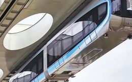 'Lơ lửng' bên dưới dầm đường ray và 'bay' trên không, loại hình vận tải mới lần đầu xuất hiện tại Trung Quốc