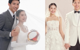 Văn Hậu - Hải My tung ảnh cưới dành riêng cho tiệc ở Hà Nội: Không thể thiếu trái bóng tròn