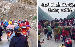 Hà Giang cuối tuần đông nghịt như "trảy hội", nhiều người phượt xe máy thành đoàn