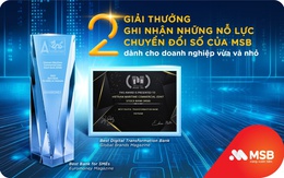 MSB nhận 2 giải thưởng quốc tế về giải pháp cho doanh nghiệp